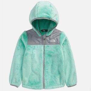 The North Face Oso Fleece Zip Hoodie in Sea Glass Green in size 2 Toddler Kids